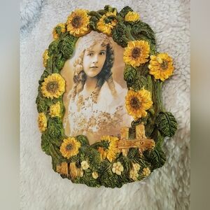 Garden sunflower frame for photos